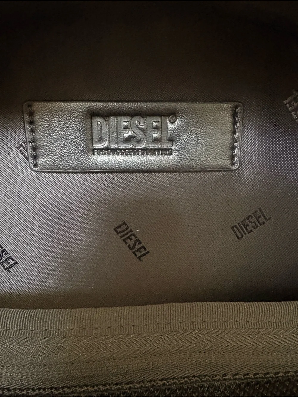 Diesel Holi-D Backpack M Black Oval D Neoprene PU Unisex NWOT
